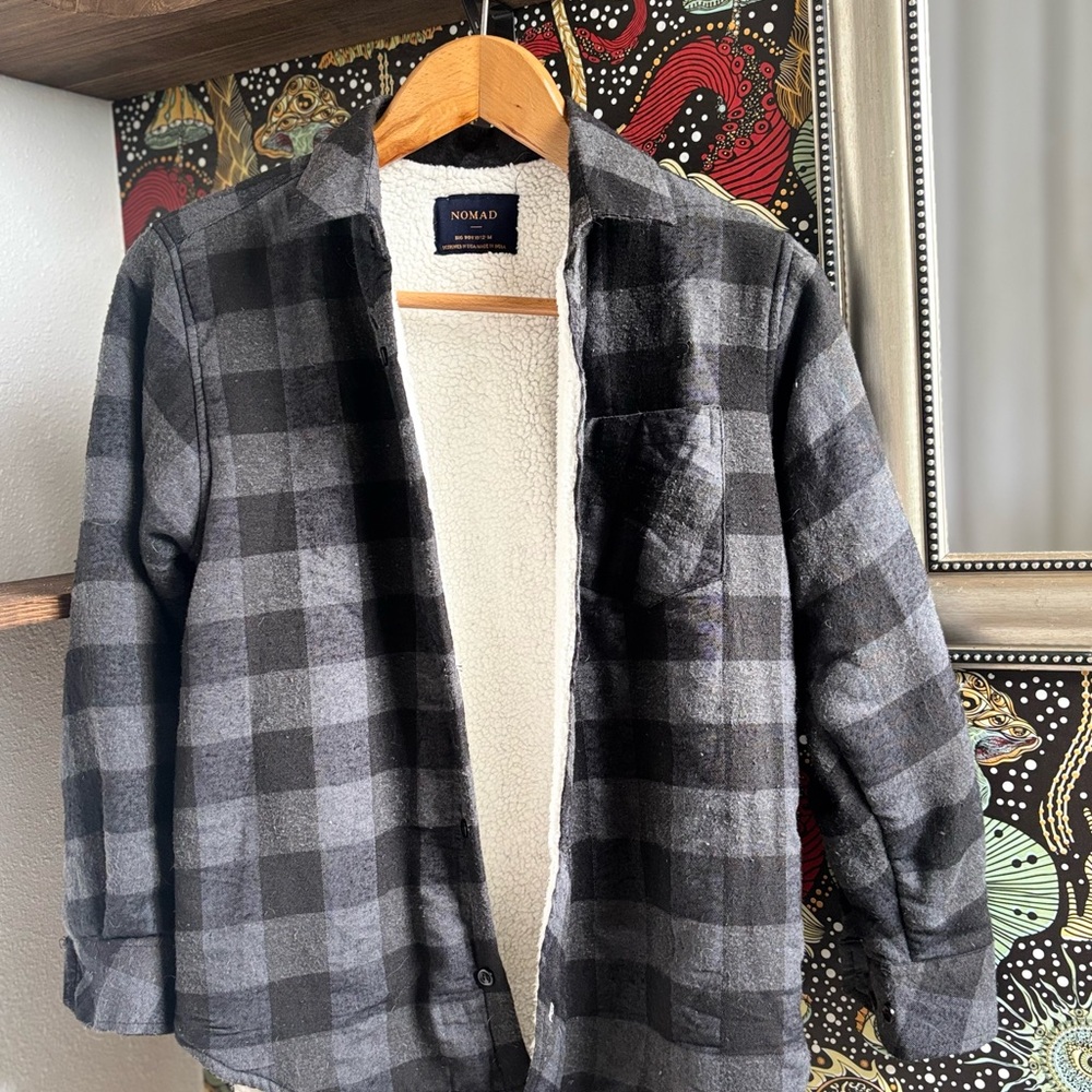 Nomad Charcoal and Light Gray Checkered Men's Jacket